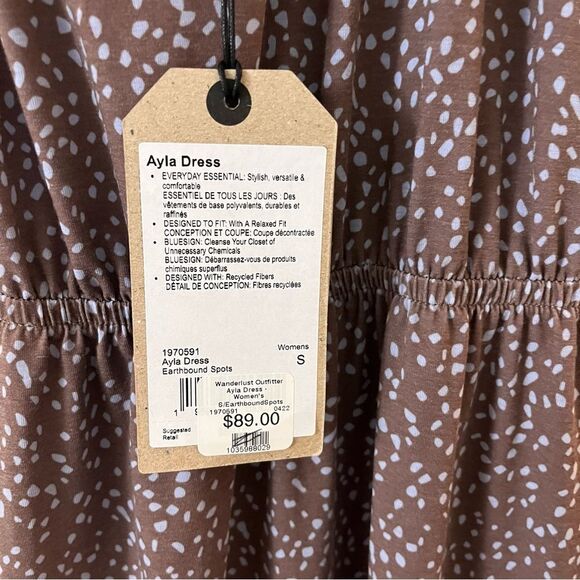 Prana Ayla Brown & Blue Midi Dress - Picture 8 of 13